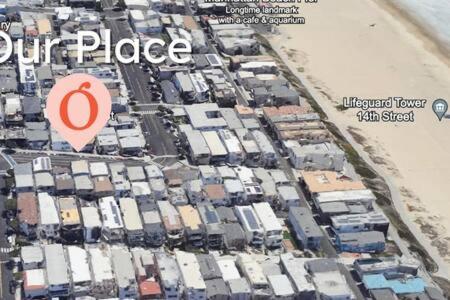 a map of a parking lot with a bunch of trucks at Ocean View 1 Bedroom Manhattan Beach in Manhattan Beach