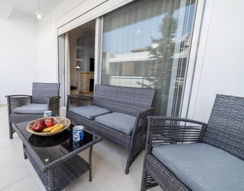 Χώρος καθιστικού στο Heronissos Apartment