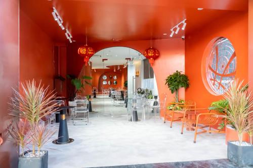 Restaurace v ubytování Quoc Cuong Center Da Nang Hotel by Haviland