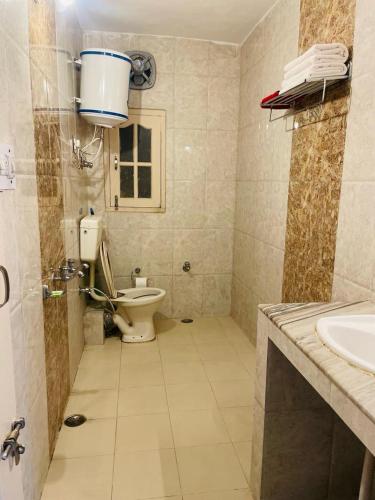 a bathroom with a toilet and a sink at Wonder Homes in Shimla