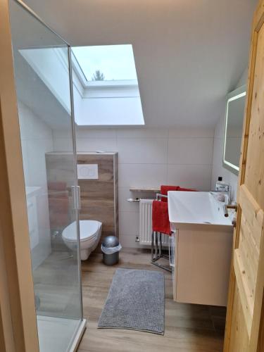 Kúpeľňa v ubytovaní Gästehaus Schachnerhöhe
