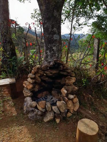 Landskap semula jadi dekat dengan rumah percutian