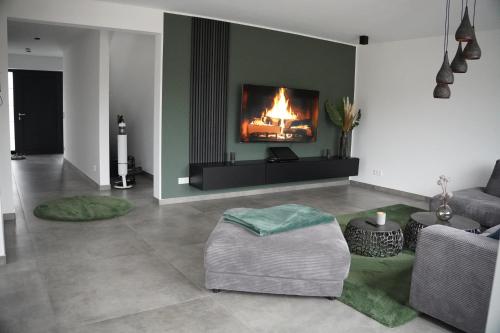 Posezení v ubytování Ferienhaus in Lüneburg