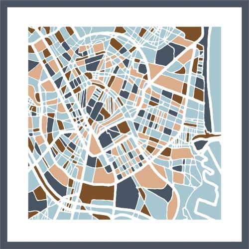 a map of the city of philadelphia at Hotel Alkazar in Valencia