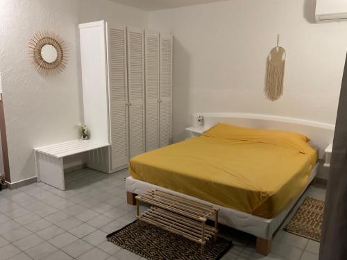 Ένα ή περισσότερα κρεβάτια σε δωμάτιο στο Village Kawann - Toumalacai Appartement 237