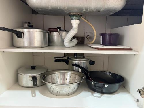 Dapur atau dapur kecil di Casa da Vó Loy e seu espaço verde