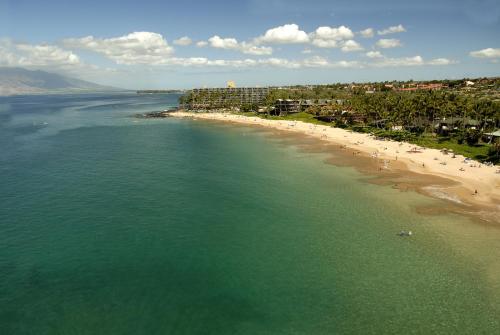 an aerial view of a beach and the ocean at Mana Kai Maui - Official Onsite Rental Company in Wailea
