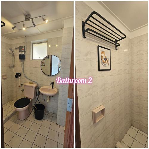 Homestay MAHLIGAI VIEW near Masjid Shah Alam, UITM Shah Alam, I-City, stadium shah alam, SACC, PKNS, IDCC, MSU, 17 min kuala lumpur & klang, max 10 people, free food, snooker, pingpong, indoor games, swimming pool, fast wifiにあるバスルーム