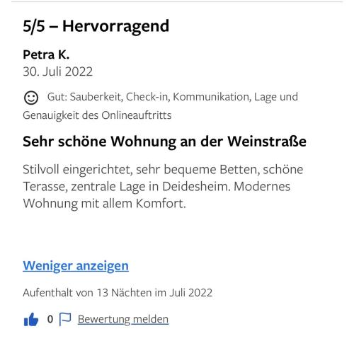 a screenshot of a cell phone screen with a document at Weinreisedomizil mit eigenem Garten und Parkplatz in Deidesheim