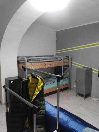 a room with two bunk beds in a room at Hostel Antonia in Timişoara