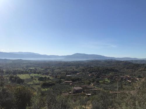 a view of a valley with mountains in the distance at House near Rome with Beautiful Views and Pool in Piglio