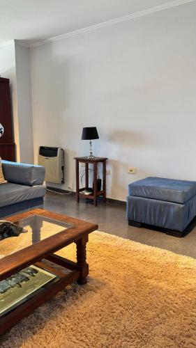 salon z kanapą i stolikiem kawowym w obiekcie Premium apart nueva cordoba w Córdobie