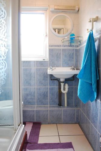 a bathroom with a sink and a mirror at Clift Guest House in Bristol