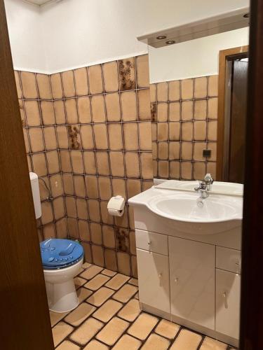 Een badkamer bij Ferienwohnung am Moor