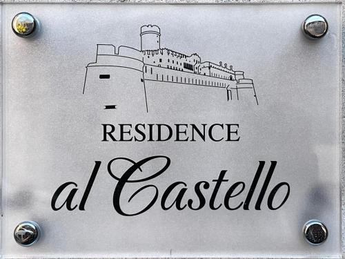 un cartel con un dibujo de un castillo en Residence Al Castello en Trento