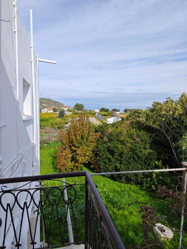 a view from the balcony of a house at Limnitis Traditional House in Limnitis