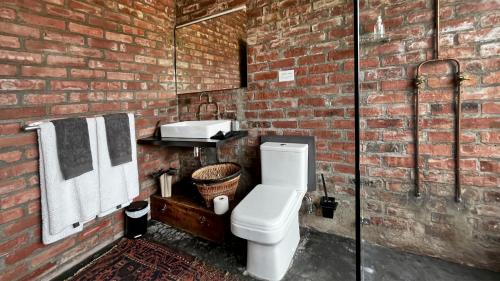 Koupelna v ubytování Brickhouse