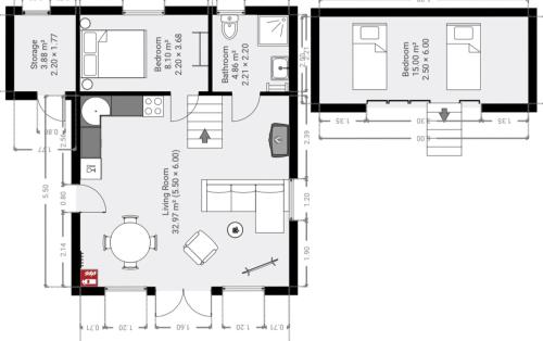 Κάτοψη του Chalet met loft - vakantiepark de Schreiershoek