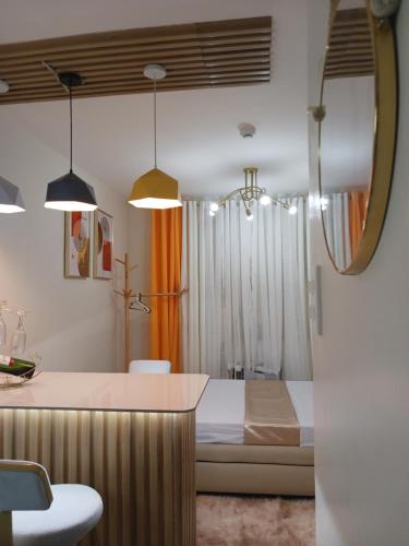 Ένα ή περισσότερα κρεβάτια σε δωμάτιο στο STUDIO CONDOTEL 8 SPATIAL MAA DAVAO