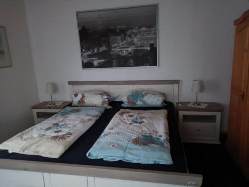 Postel nebo postele na pokoji v ubytování Ferienwohnung an der Elbe