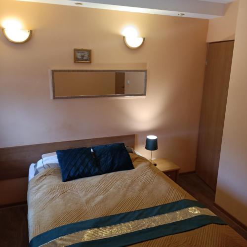 Postel nebo postele na pokoji v ubytování Vanilla Pokoje i Apartamenty Nad Brzegiem Jeziora