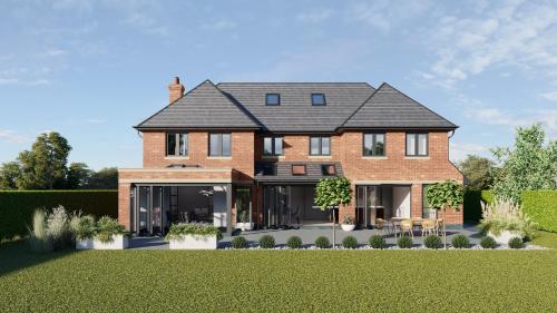 a rendering of a large brick house at Luxurious New Build in Nottingham