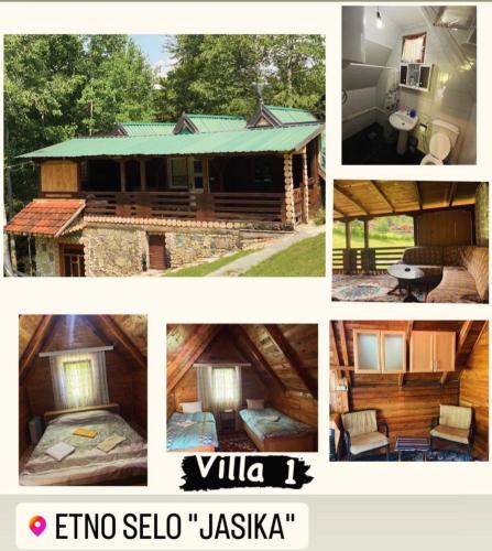 a collage of pictures of a house at Etno Selo Jasika in Prizren