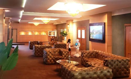 Χώρος καθιστικού στο Hotel Potrero De Los Funes