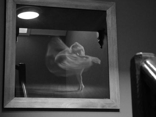 uma imagem de um pássaro parado em um espelho em The Courie Inn em Killin