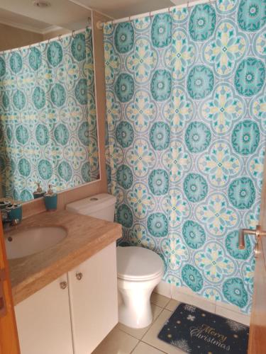 a bathroom with a toilet and a sink at VSM propiedades in Iquique