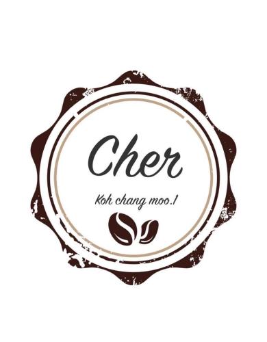 a vector illustration of a chef chalkboard label with text at cher lonely beach resort Koh chang in Ko Chang