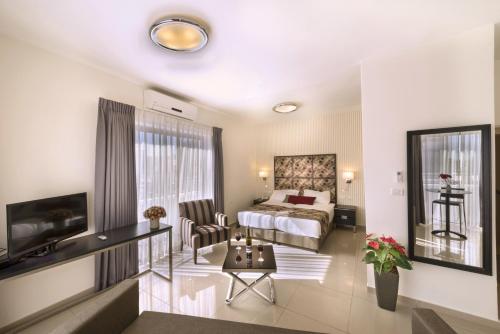 พื้นที่นั่งเล่นของ Shamai Suites Jerusalem