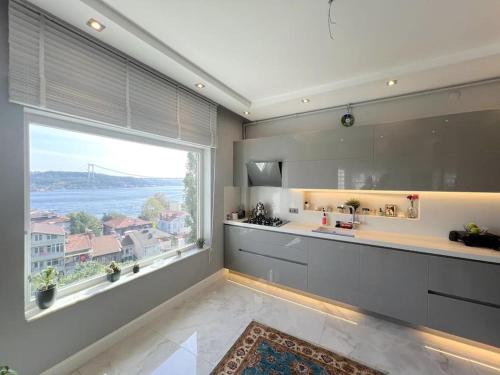 Köök või kööginurk majutusasutuses Spectacular Bosphorus View