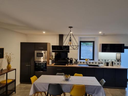 Dapur atau dapur kecil di Gîte Chez Marie T 6 personnes