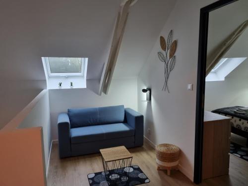 Ruang duduk di Gîte Chez Marie T 6 personnes