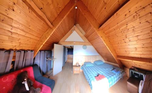Postelja oz. postelje v sobi nastanitve chalet avec vue imprenable