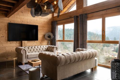 Chalet Emeraude, chalet de luxe avec vue montagne