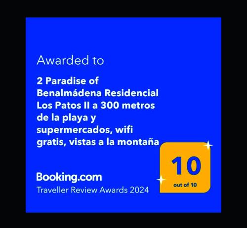 2 Paradise of Benalmádena Residencial Los Patos II a 300 metros de la playa y supermercados, wifi gratis, vistas a la montaña