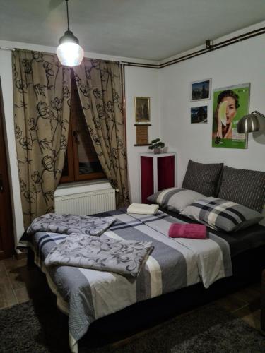 a bedroom with a bed and a window at Studio Apartman Ana Doboj in Doboj