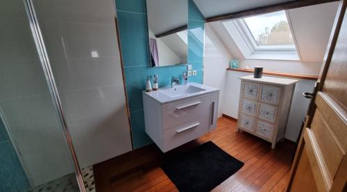 Koupelna v ubytování Chambre Colomby Kaabi Marina