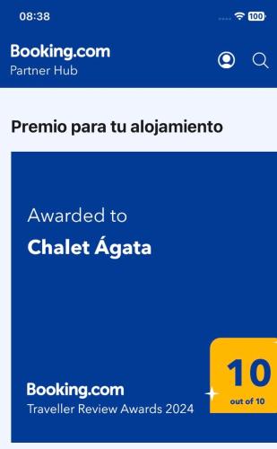 a screenshot of a cell phone with theaniaarmaarmaarmaarmaarmaarmavisor at Chalet Ágata in Valle Grande
