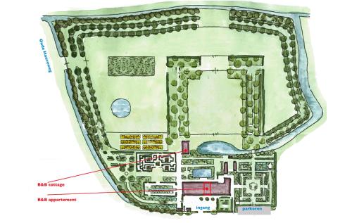 a plan of the proposed site at Historische Boerderij FAMILIEKAMER in Heinkensand