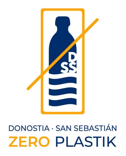 a logo for the z zero plastic campaign at Olarain in Donostia-San Sebastián