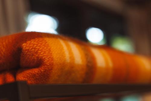 a close up of an orange and white object at Ora Retreat in Queenstown