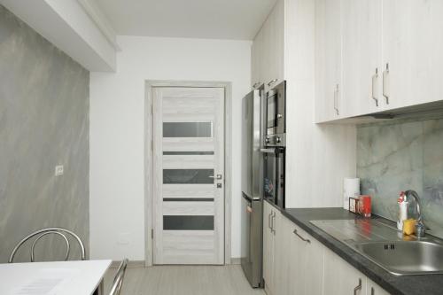 Kuchyň nebo kuchyňský kout v ubytování Exclusive Ultracentral Apartments and Studios #Enescu#Universitatii#Suceava