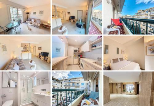 un collage de photos d'un appartement dans l'établissement Nestor&Jeeves - BAIETA - Balcony, à Nice