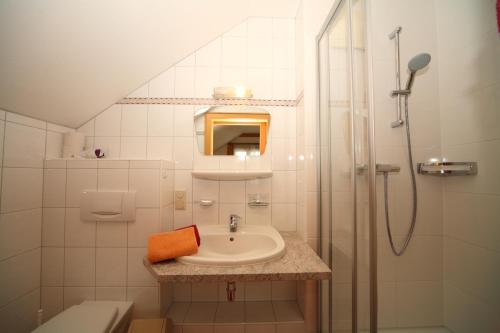 A bathroom at Pension-Greimelbacherhof