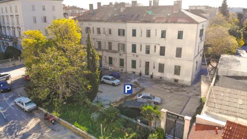 an overhead view of a parking lot in a city at A Heritage Split in Split