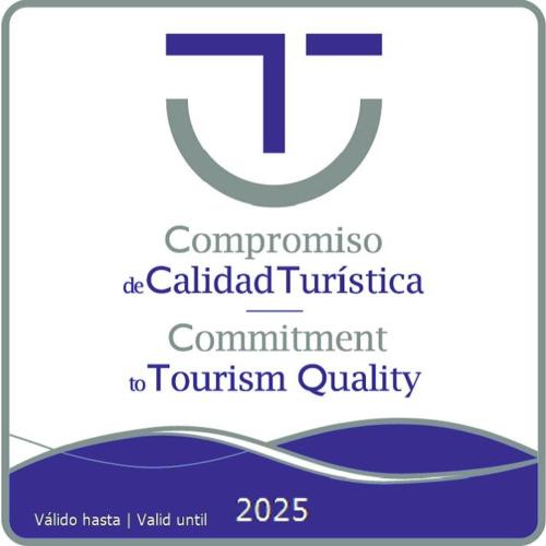 a logo for the committee called cubed tucson committee commitment to tourism quality at Hotel PAYRO in Santiago de Compostela