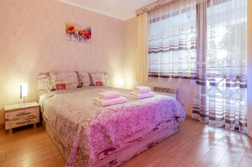 Postel nebo postele na pokoji v ubytování Lake View Apartment